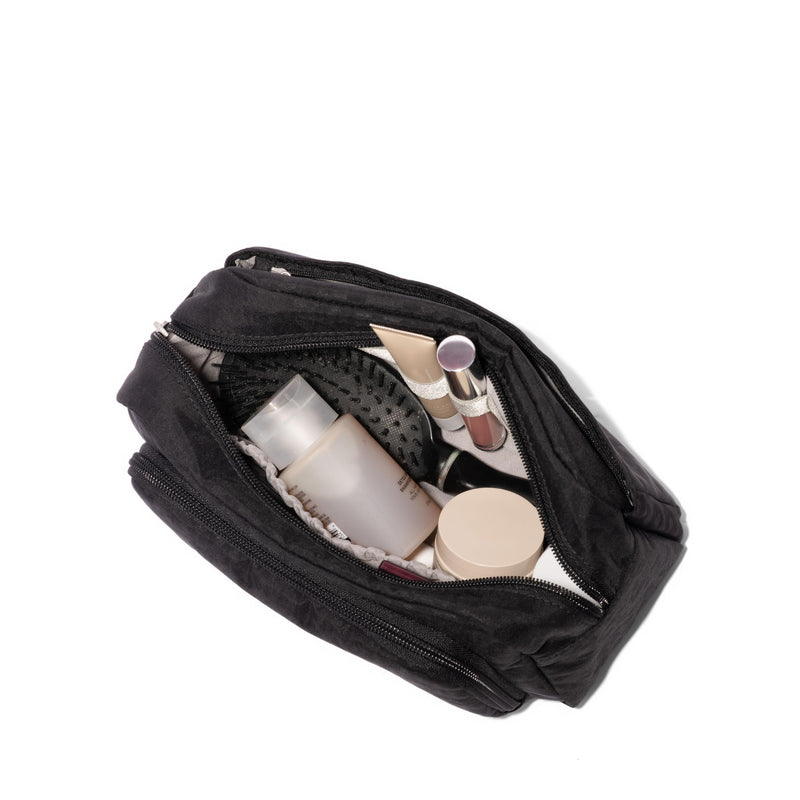 Baggallini Pocket Cosmetic With Brush Organization One Size Black Cheetah Emboss