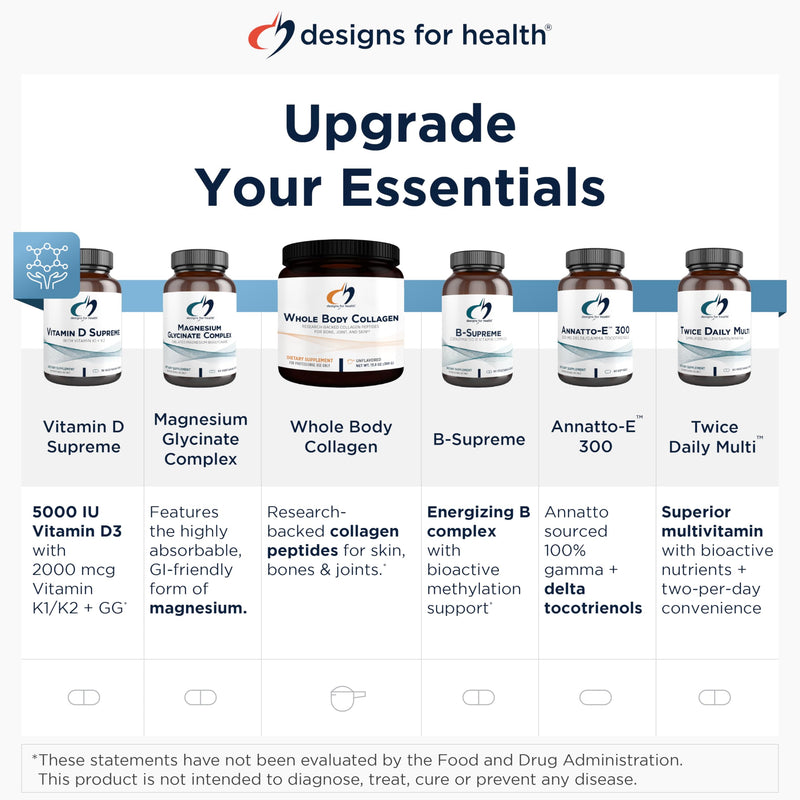 [Australia] - Designs for Health Lipoic Acid Supreme - 300mg Alpha Lipoic Acid with Taurine - Vegan, Non-GMO ALA Supplement (60 Capsules) Standard Packaging 