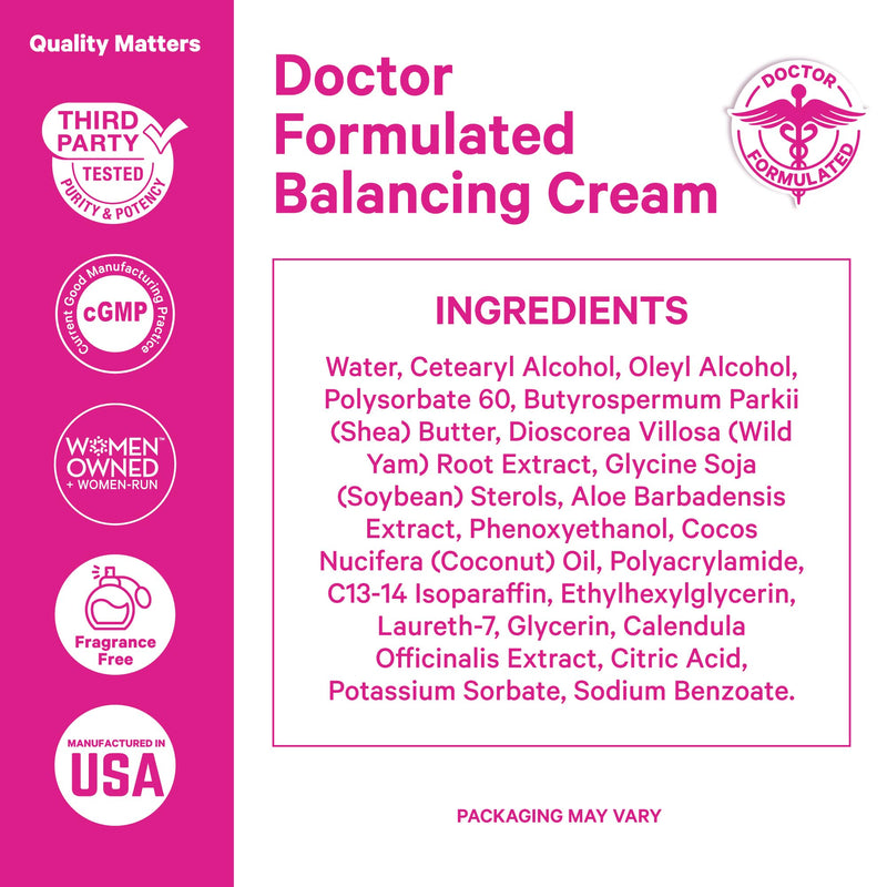 [Australia] - Pink Stork Wild Yam Cream - Progesterone Cream - Topical + Natural Hormone Balance for Women - PMS, Fertility, Perimenopause, Menopause - Alternative to Pills or Supplement - Unscented, 4 oz 