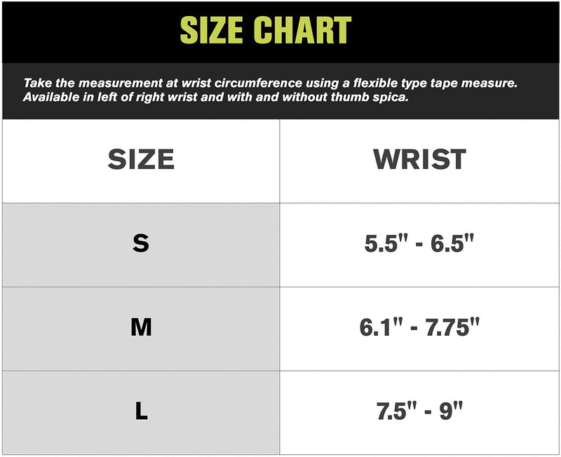 Aircast A2 Wrist Support Brace without Thumb Spica Small Right Hand