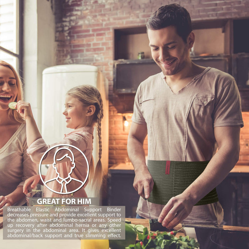 ORTONYX Beige and Black Color 6.25" Abdominal Binders Bundle L/XXL