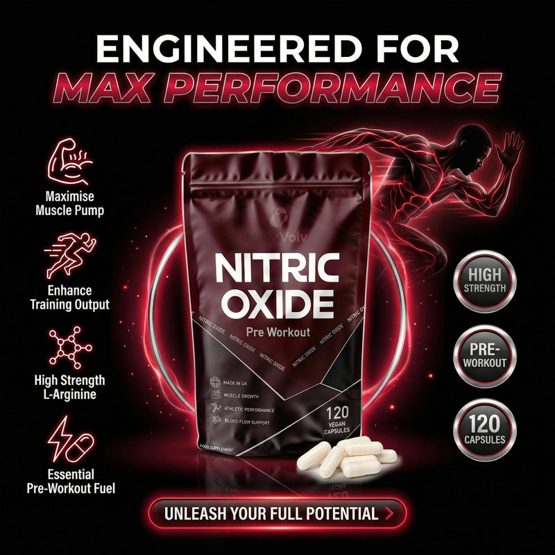Nitric Oxide L-Arginine 100% Pre Workout Supports Athletic Performance and Muscle Building | 120 Capsules (Pack of 2) 120 count (Pack of 2)