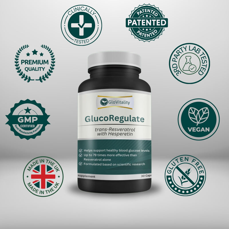 Advanced Blood Sugar Support | Clinically Studied Formula for Insulin Sensitivity & Glucose Control | Trans-Resveratrol & Hesperetin | Metabolic Support | Vegan