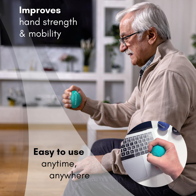 [Australia] - Hand Balls for Therapy - Hand Balls for Arthritis and Carpal Tunnel - Hand Exercise Ball for Improved Grip - Stress Balls for Adults 3 Balls 