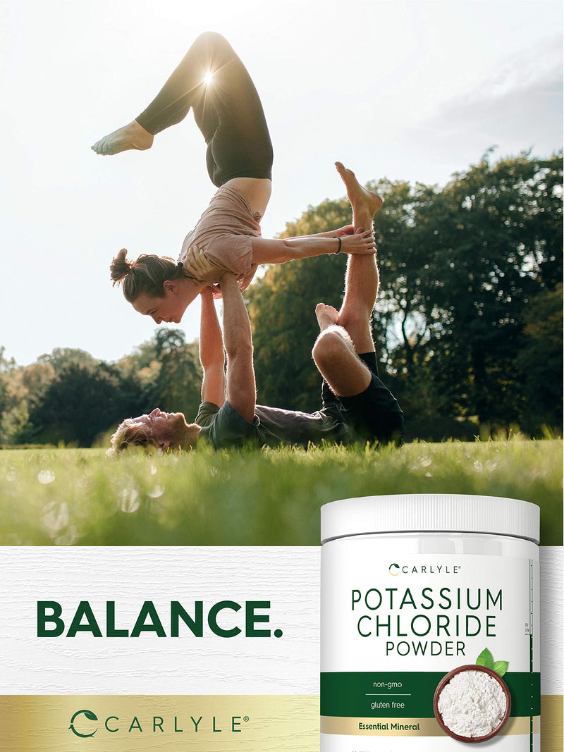 [Australia] - Carlyle Potassium Chloride Powder Supplement 16 oz | Food Grade | Salt Substitute | Vegan, Vegetarian, Non-GMO, Gluten Free 