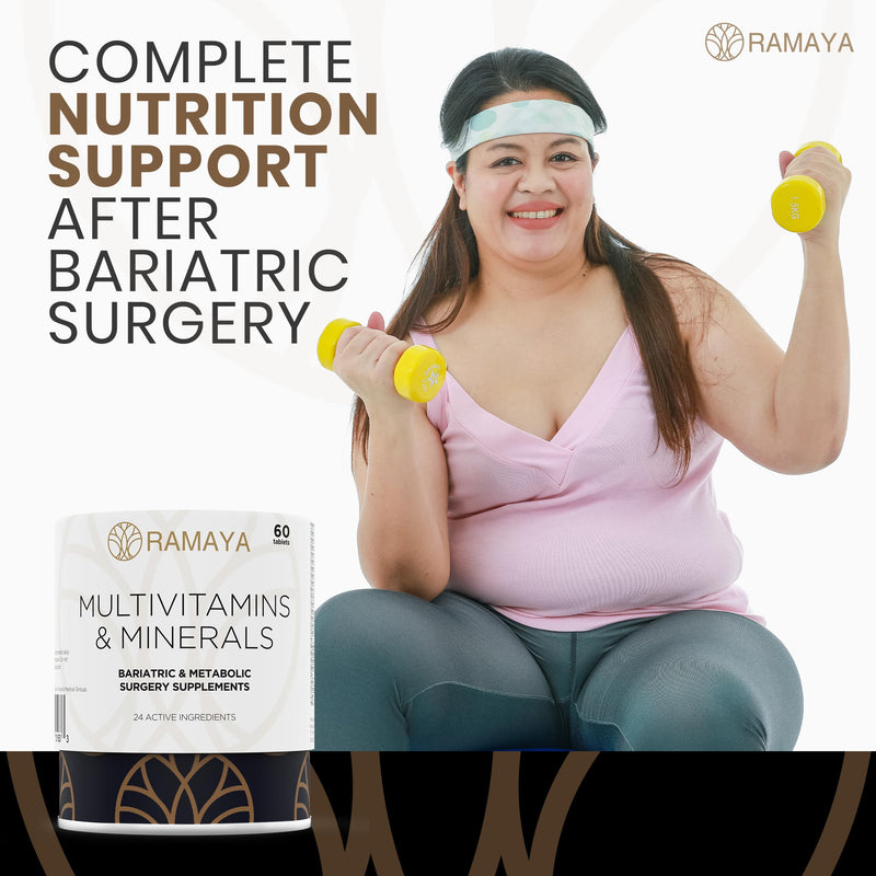 Bariatric Multivitamin Iron Calcium B12 & Minerals 1 PER Day for Gastric Sleeve Bypass Surgery Supplements 60 Tablets Each (2-Month Supply)