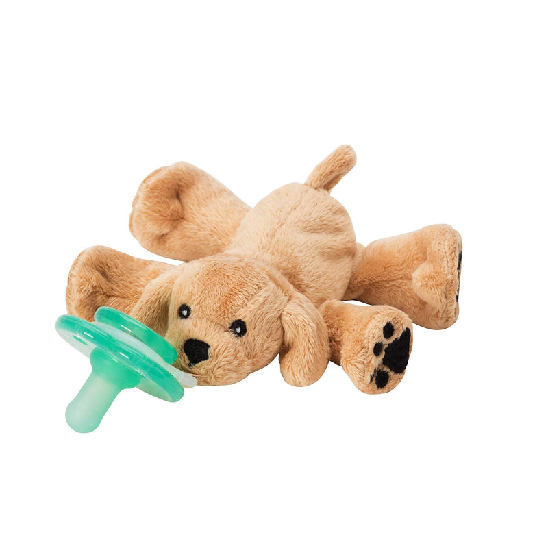 [Australia] - Nookums Paci-Plushies Buddies - Retriever Pacifier Holder - Adapts to Name Brand Pacifiers, Suitable for All Ages, Plush Toy Includes Detachable Pacifier Rufus the Retriever 