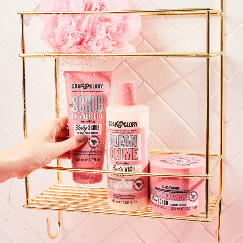 Soap & Glory Original Pink The Scrub Of Your Life Exfoliating Body Scrub - Smoothing & Buffing Vegan Scrub - Rose & Bergamot Body Polish with Shea Butter & Vitamin E (200ml, 2 pack) 6.7 Ounce (Pack of 2)