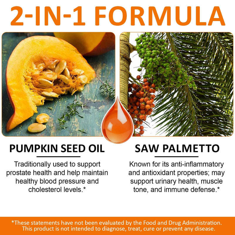 [Australia] - Pumpkin Seed Oil Capsules, 1000mg Per Softgels, Cold Pressed & Efficient Absorption, Essential Fatty Acids, Good for Hair, Urinary 