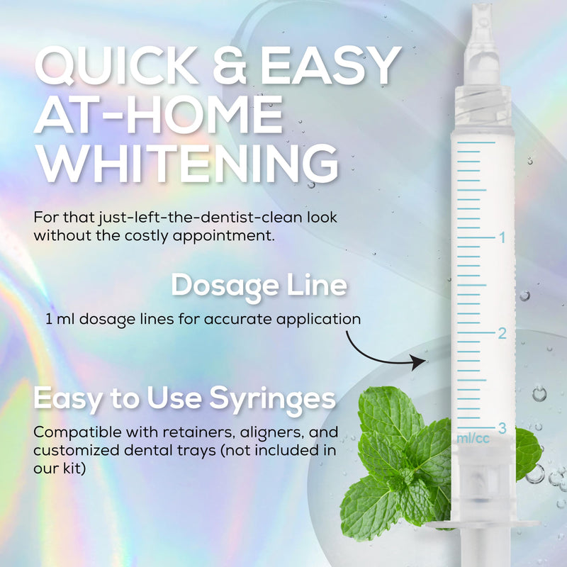 Venus Visage Teeth Whitening Gel Refill Kit Syringes (8 Pack) - 35% Carbamide Peroxide Teeth Whitener - No Sensitivity Teeth Whitening Gel for Trays - Teeth Whitening Kit Syringes for Brighter Smile
