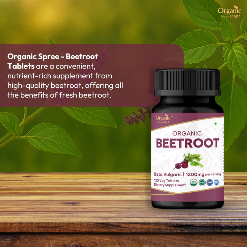 ORGANIC SPREE Beetroot 120 Tablets | Beta Vulgaris (Beetroot) | USDA Organic Certified | Organic and Natural 120tab (1) 1