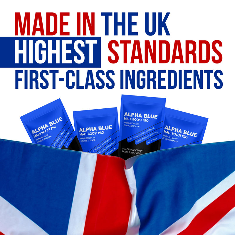 ALPHA BLUE Ginseng and Maca Tablets 100 mg - 30 Count - Herbal Food Supplement - Made in UK