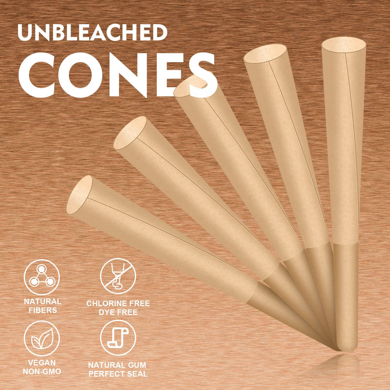[Australia] - 1-1/4 Rolling Papers Pre Rolled Cones | 72 Pack | Natural Pre Rolled Rolling Paper with Tips | Easy to Use and Convenient 72 pcs 