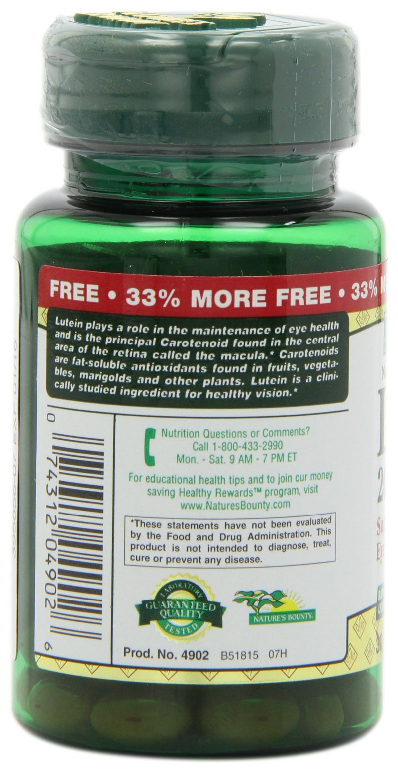 [Australia] - Nature's Bounty Lutein 20 mg 40 Softgels (Pack of 2) 40 Count (Pack of 2) 