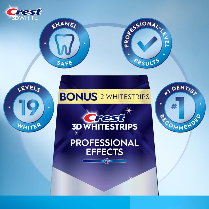 [Australia] - Crest 3D Whitestrips, Professional Effects, Teeth Whitening Strip Kit, 44 Strips (22 Count Pack) 