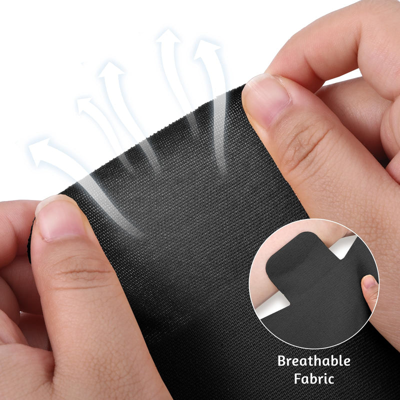 10 Pcs Precut Kinesiology Tape for Ankle Brace,Kinesiology Ankle Tape,Waterproof and Breathable Athletic Tape for Pain Relief,Ankle Support,Sprain Prevention and Ligament Stability(Black) Black