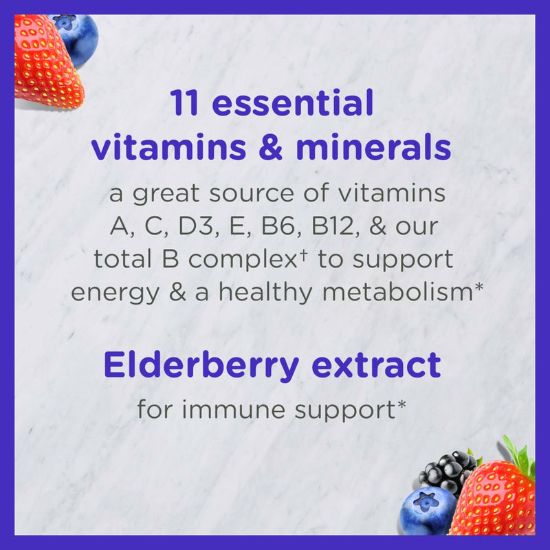 Zarbee's Complete Kids Multivitamin Gummies + Immune Support, Berry Flavor, Honey-Sweetened, Gluten-Free & Gelatin-Free, Vitamins A, C, D3, E, B6, B12, Folic Acid & B-Complex, 70 Count (Pack of 2) 70 Count (Pack of 2)