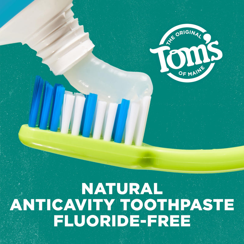 [Australia] - Tom’s of Maine Botanically Bright Natural Whitening Toothpaste, Fluoride Free and SLS Free, Vegan, Peppermint, 3 Pack, 4.0 Oz 4 Ounce (Pack of 3) 