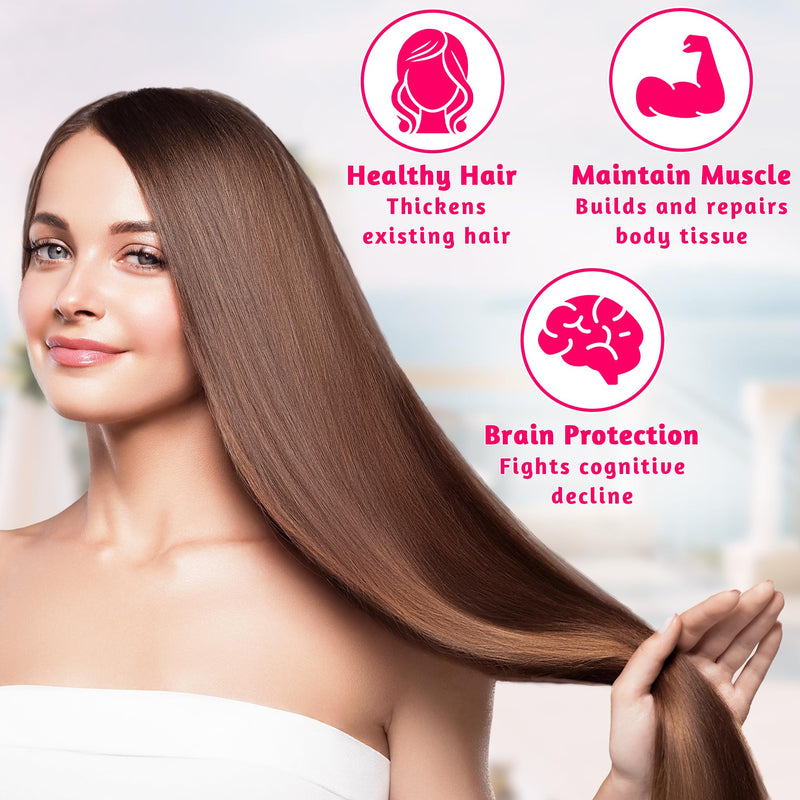 VWS Biotin 10,000 mcg Dietary Supplement w/Zinc & Selenium to Promote Thicker Hair Growth, Stronger Nails & Healthy Skin for Women and Men, 120 Vegan Capsules 1 Count (Pack of 120)