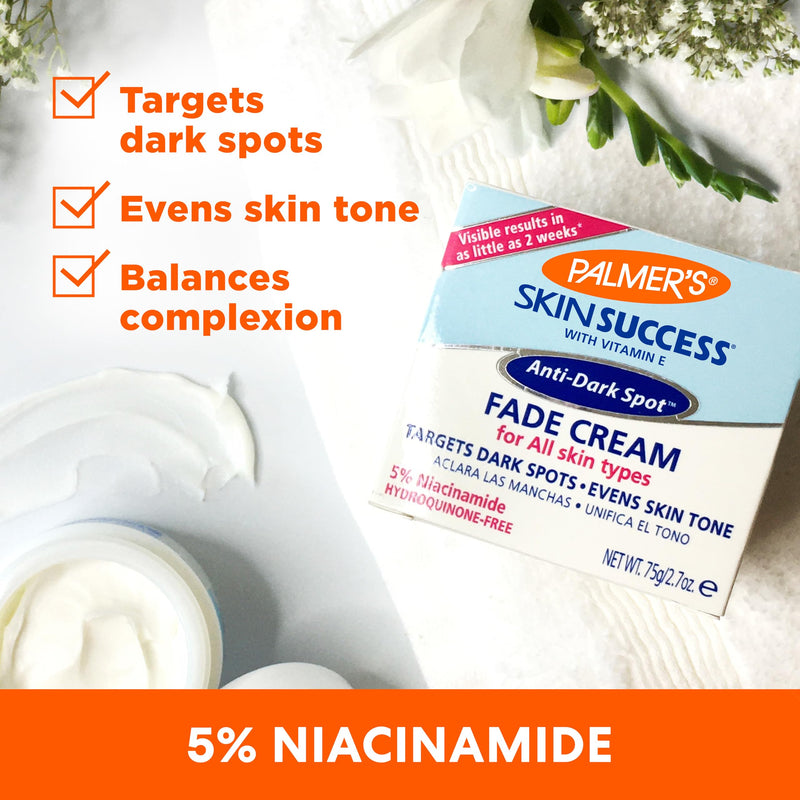 Palmer's Skin Success Anti-Dark Spot Fade Cream with Vitamin E and Niacinamide, for All Skin Types, 2.7 Ounce (Pack of 2)