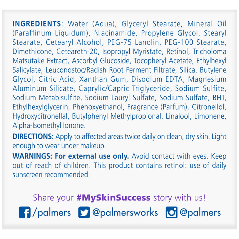 Palmer's Skin Success Anti Dark Spot Face Cream with Vitamin E (2.7 Oz) | Fade Cream with Niacinamide, Helps Reduce Dark Spots, Age Spots, and Unevens Skin Tones for Brighter, More Radiant Skin 2.7 Fl Oz (Pack of 1)
