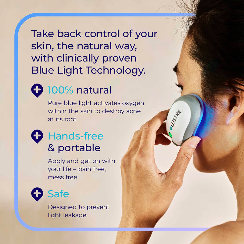 Solo - Blue Light Acne Treatment Device, UV-Free & Wireless | LED Therapy for Face and Body Acne, Spots and Blemishes |