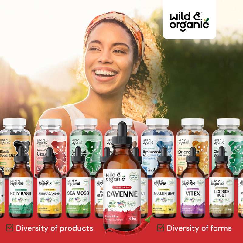 [Australia] - Wild & Organic Cayenne Pepper Tincture - Digestive Support with Capsaicin Extract - Cayenne Pepper Liquid Drops for Overall Well-Being - Vegan, Sugar & Alcohol-Free - 4 fl oz 4 Fl Oz (Pack of 1) 