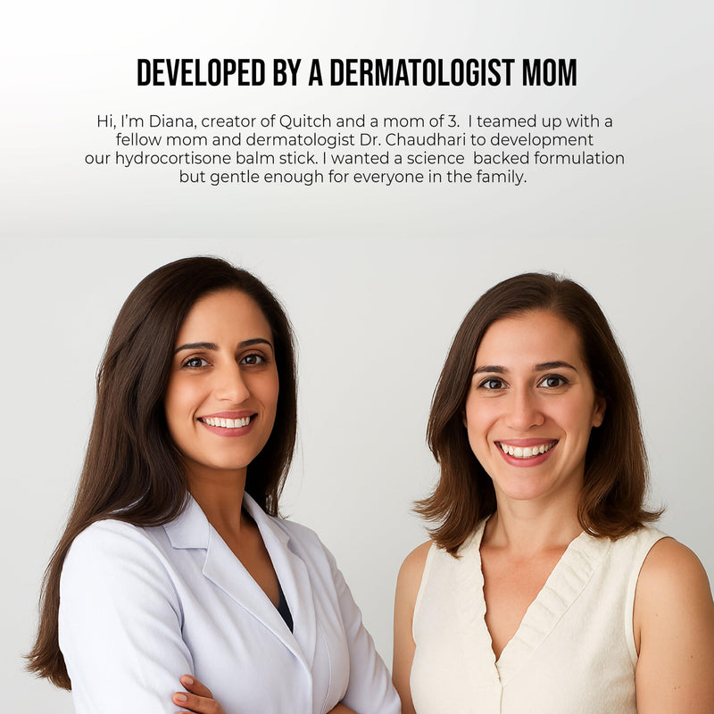 [Australia] - quitch Hydrocortisone Healing Balm, Eczema Cream for Kids Stick, Psoriasis Relief Treatment, Anti Itch Maximum Strength, Healing Ointment, Rash, Dry Skin Treatment for Skin, Avocado Oil Squalane 