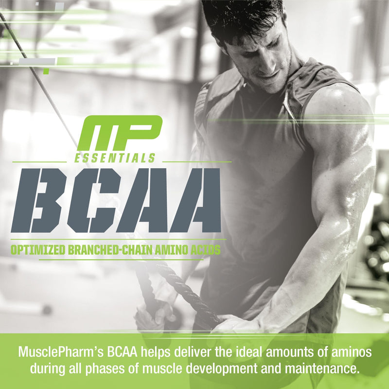 [Australia] - MusclePharm Essentials BCAA Powder, Pre & Post Workout Recovery Drink, Supports Muscle Recovery & Energy, Essential Amino Acids, 30 Serv, Fruit Punch 