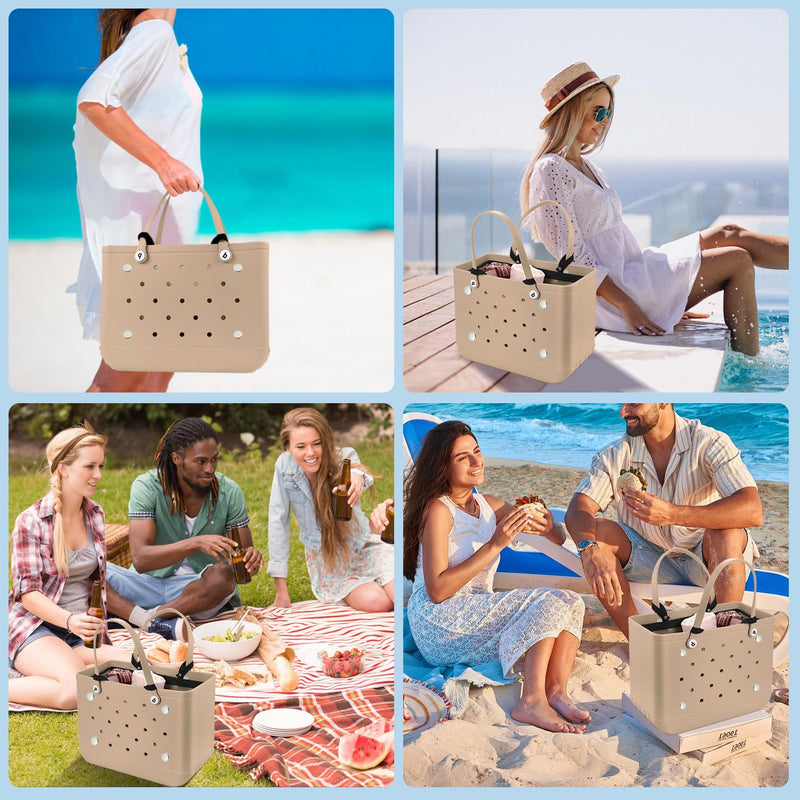 XYFuuee Strap Wrap for Bogg Bag Accessories, Beach Bag Organizer Inserts for Original Large Bogg Bag Accessories with 8 Removable Metal Fasteners