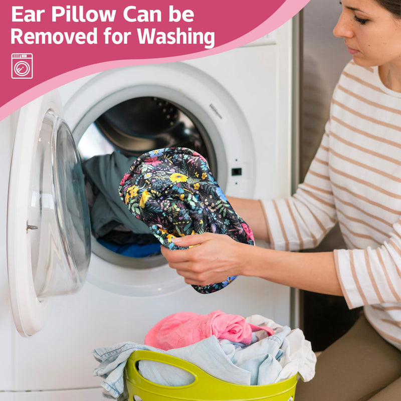 [Australia] - Ear Piercing Pillow for Side Sleepers with Washable Cover Pillows with Holes for Ear Pain,Donut Pillow for Adults CNH Ear Pain Relief Pressure Sores Ear Pillow with Hole in Center,Dark Green 