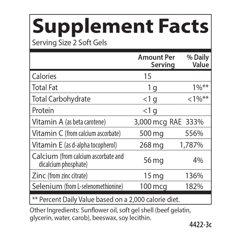 [Australia] - Carlson - ACES + Zn, Vitamins A, C, E + Selenium & Zinc, Cellular Health & Immune Support, Antioxidant, 180 Softgels 