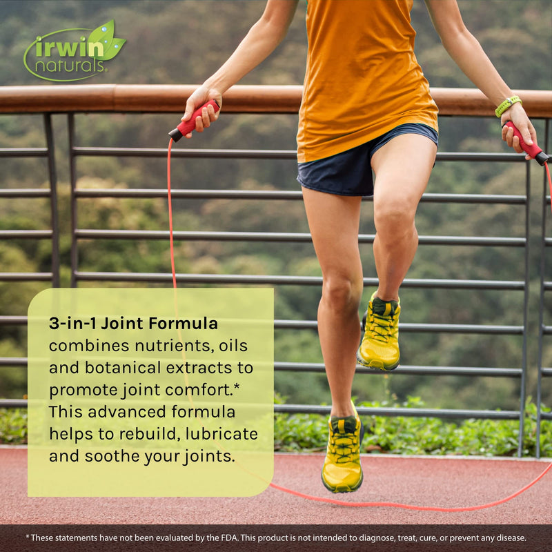 [Australia] - Irwin Naturals 3-in-1 Joint Formula - Powerful Joint Support Supplement with Glucosamine, Chondroitin, Turmeric & Boswellia - 90 Liquid Softgels 