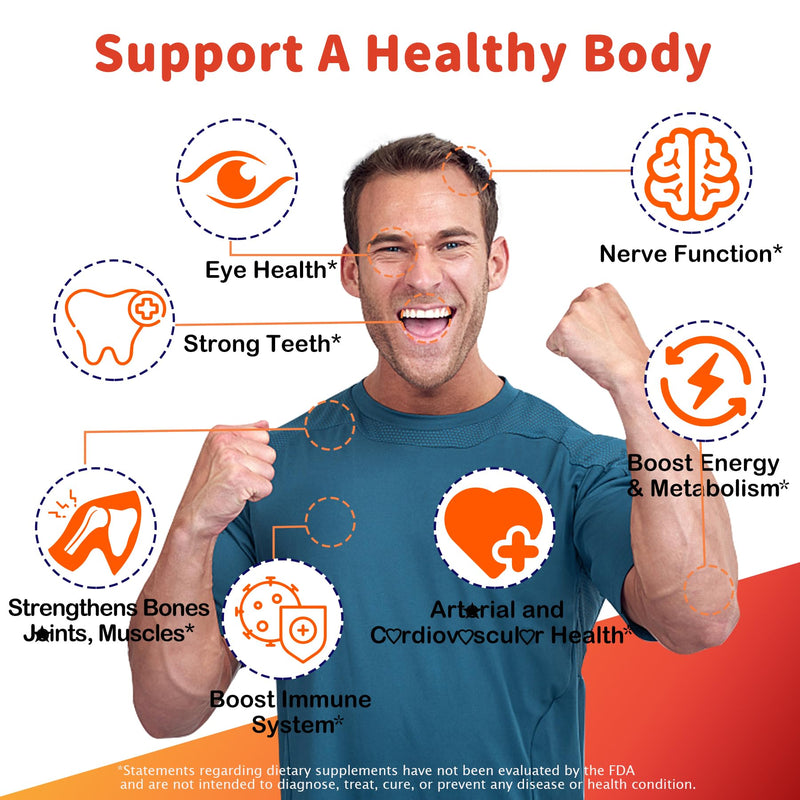 Sugar-Free ADK+Vitamin B12 Gummies - Vitamin D3 K2 10,000IU/ 5000IU, B12 5000mcg 2500mcg, K2 (MK-7) 240mcg, Multivitamin Adults-Vitamin A,Vegan Vitamin D,Methyl B12,C,Zinc-Eye,Bone,Energy,Nerve,Immune 60 Count (Pack of 2)