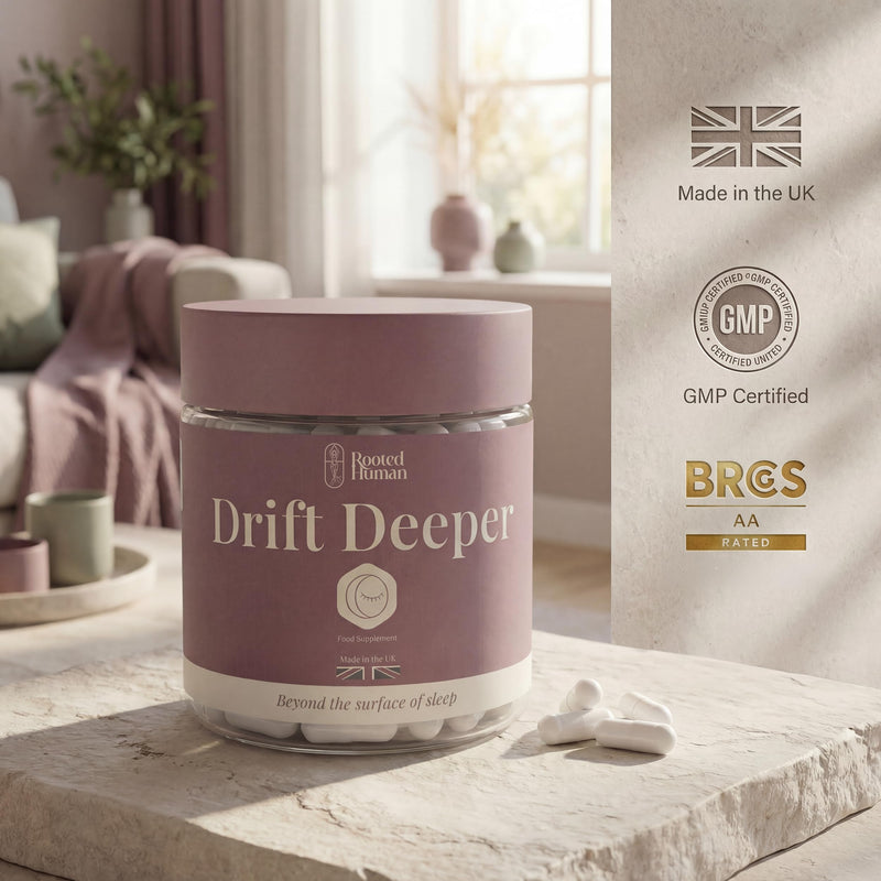Drift Deeper Sleep Support Capsules – L-Theanine, Glycine, Ashwagandha, Lemon Balm, Reishi, Montmorency Cherry + Magnesium, Zinc & Vitamin B6 – 3 Capsules Daily (30 Day Serving)