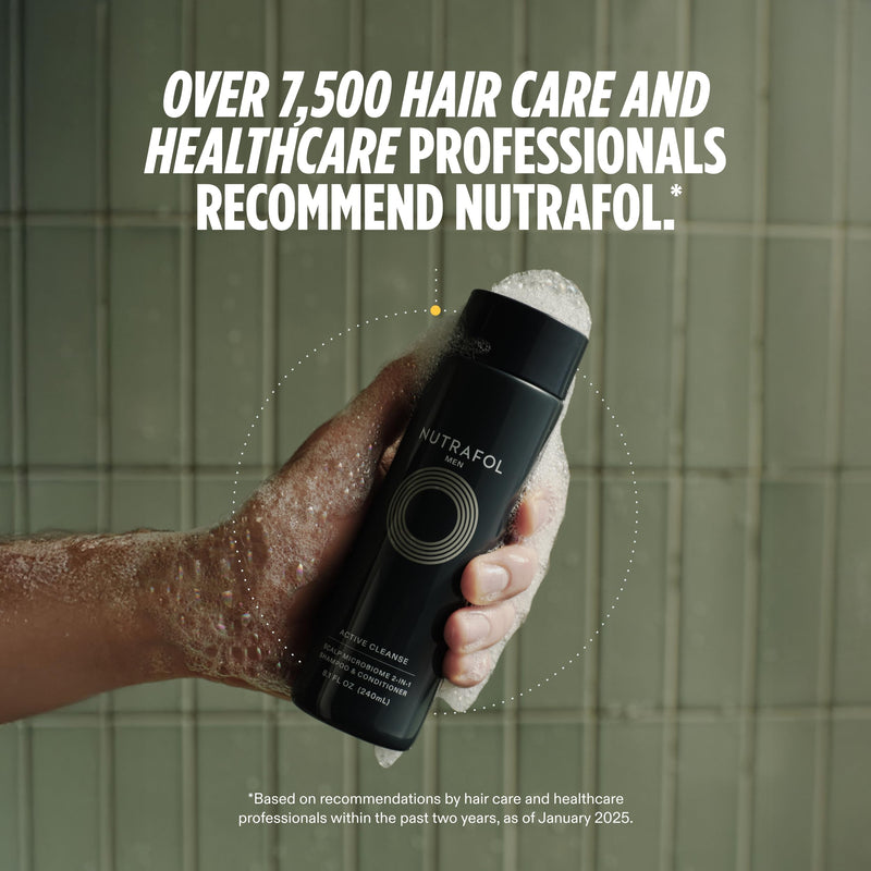 Nutrafol Men's 2-in-1 Shampoo and Conditioner for Thinning Hair, 8.1 Fl Oz