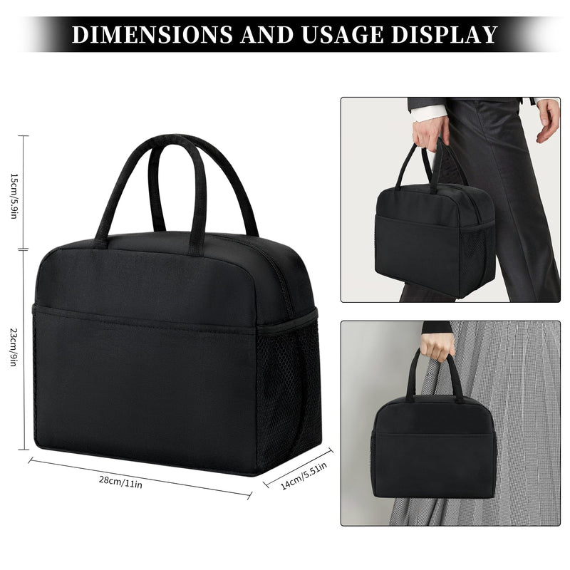 [Australia] - Lunch Bag Women/Men Lunch Box Women/Men (black) Black 