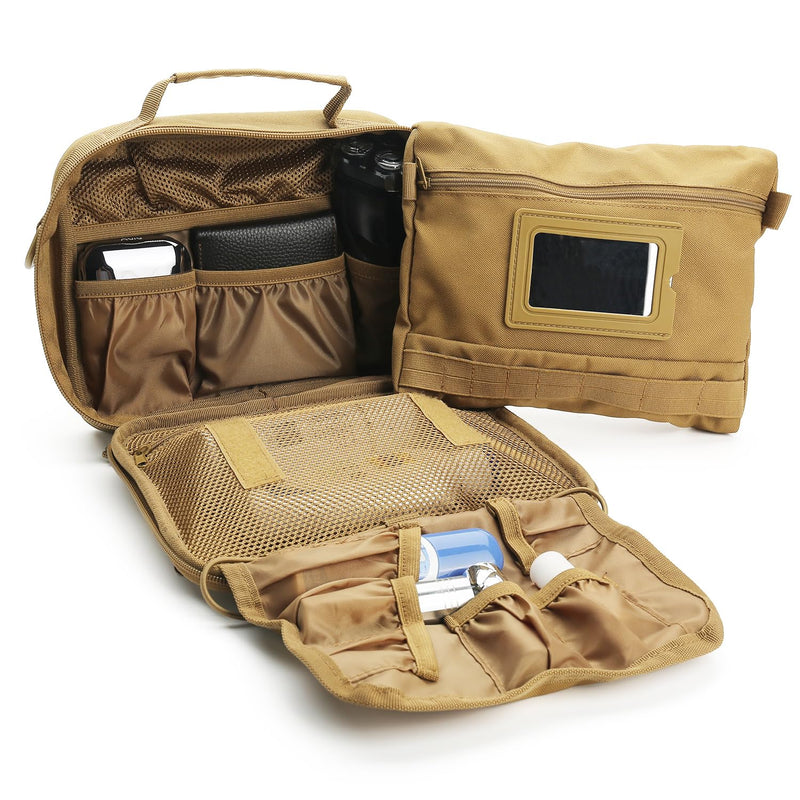 SMONT Tactical Toiletry Bag Brown Black