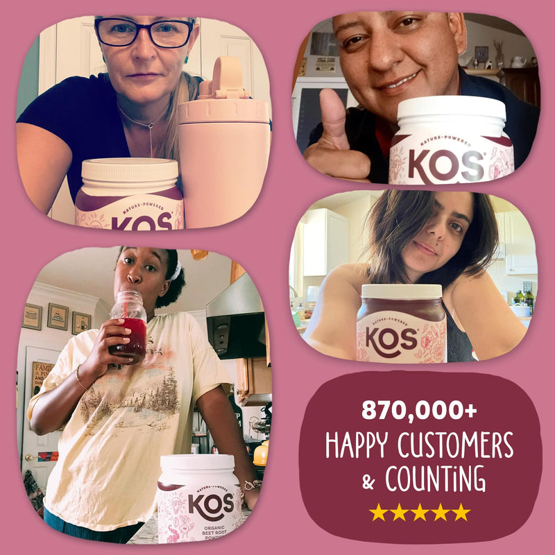 [Australia] - KOS Organic Beet Root Powder - USDA Certified, Non-GMO, Gluten & Soy Free - 90 Servings Beetroot Powder 