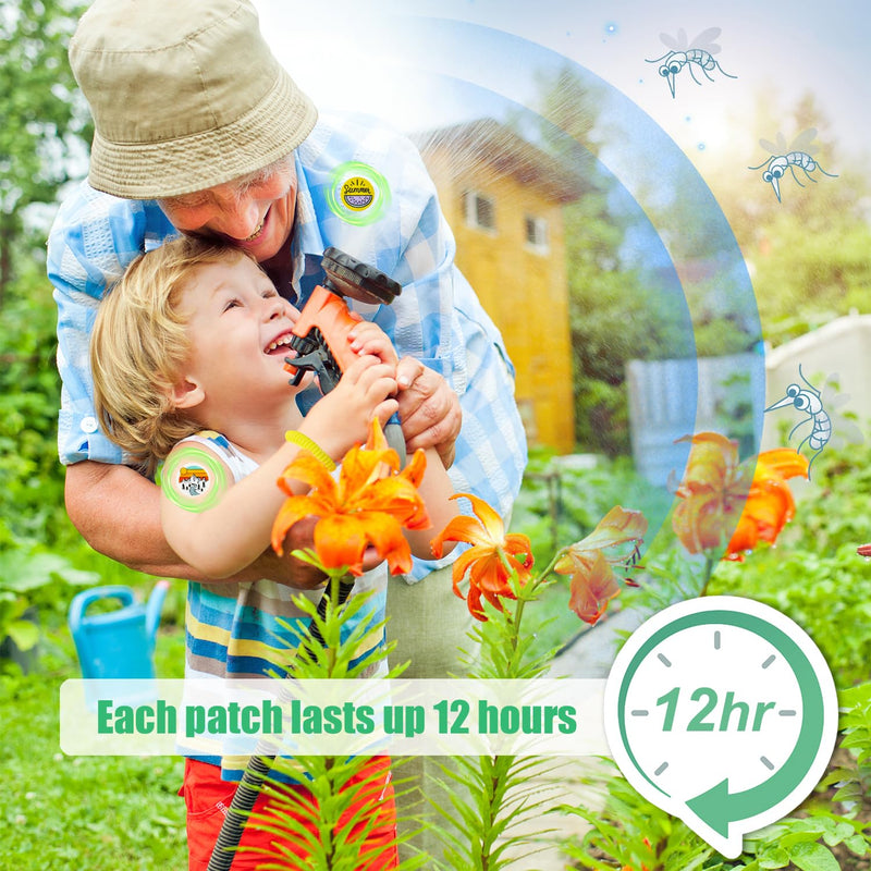 [Australia] - Mosquito Repellent Stickers, 300 Pack for Kids & Adults, Outdoor/Indoor, Natural Plant-Based, 6 Mosquito Bracelets Included 