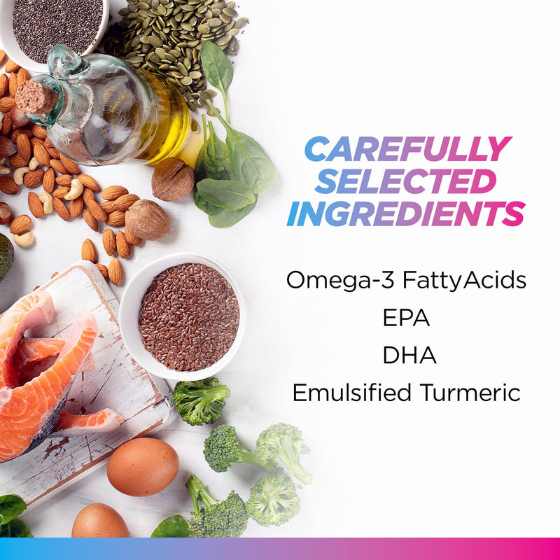 [Australia] - Livingood Daily Omega 3 6 9 Plus Turmeric Curcumin - Omega 3 Supplement (EPA & DHA) - Supports Heart Health - Joint Supplements - 60 Softgels 