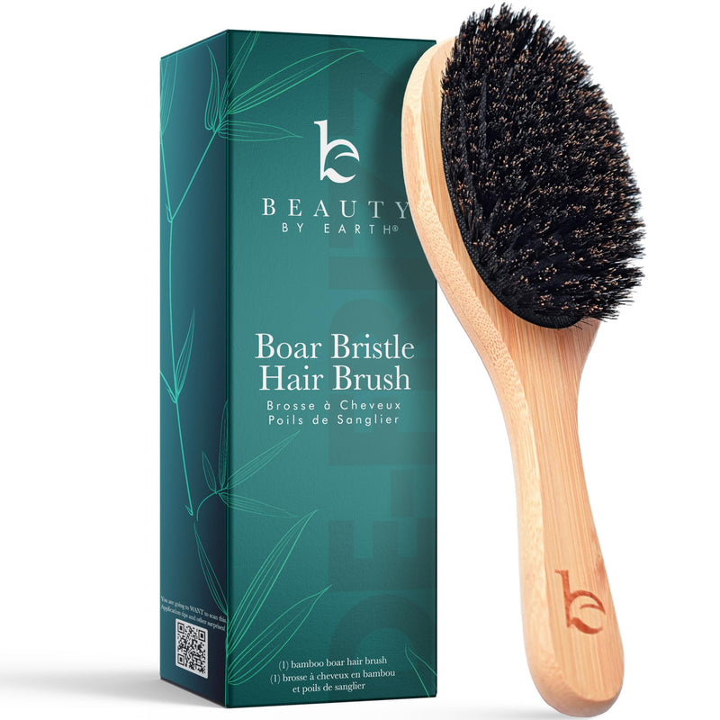[Australia] - Boar Bristle Hair Brush for Women and Men, Natural 100% Soft Boars Hairbrush for Fine and Thin Hair Pack of 1 100% Boar Bristles 