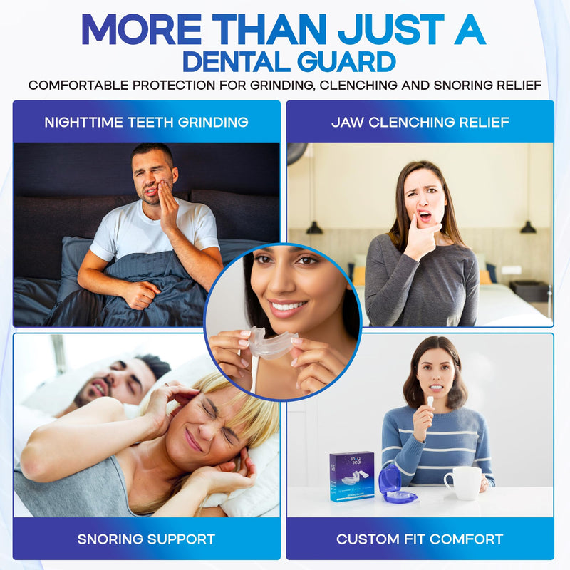 [Australia] - Dental Guard 2-Pack – Reusable BPA-Free Medical-Grade Material – Custom Fit – Nighttime Teeth Grinding Protection for Men and Women 