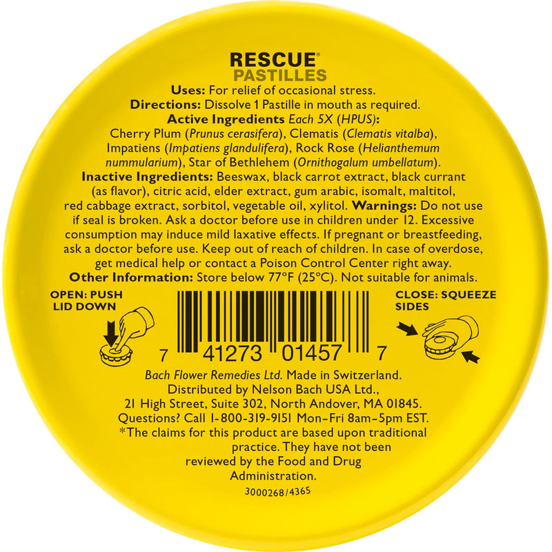 [Australia] - Bach Rescue Remedy Pastilles Black Currant, 1.7 oz (2 Pack) 