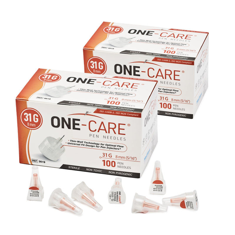 [Australia] - ONE-CARE Pen Needles 31G x 8mm, Box of 100, Universal Fit 