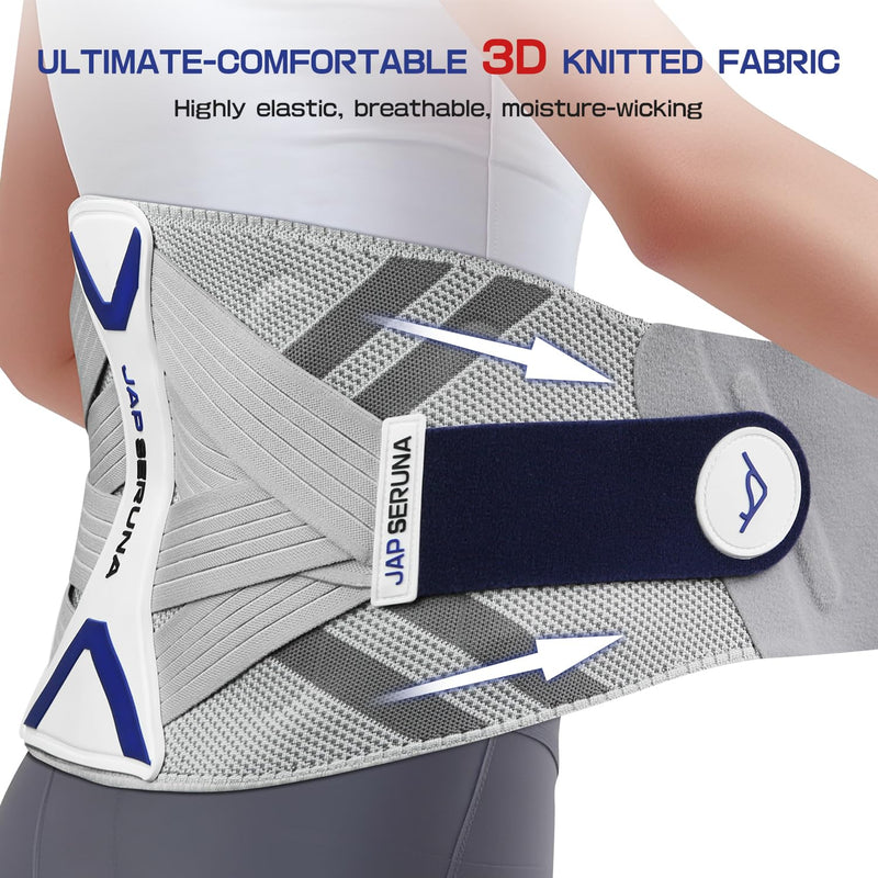 [Australia] - Lower Back Brace for Pain Relief & Posture Correction - Bionic Y-Back Support System with Adjustable 3D Knit Belt, Breathable Lumbar Pad - Medical Grade for Herniated Disc,Arthritis XX-Large BLUE 