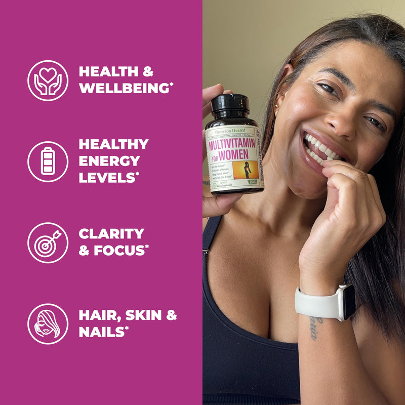 Vimerson Health Glucosamine Chondroitin Turmeric + Multivitamin for Women 2-Bottle Supplement Bundle for Her. Healthy Immune Response, Joint Support, Antioxidant Properties