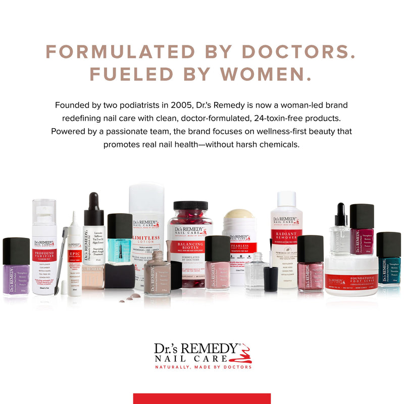 Dr’s Remedy Enriched Nail Polish: Non Toxic, All Natural, and Organic - Doctor Formulated: Strengthens, Restores, Heals, and Protects '24-Free' - RESILIENT Rose 0.5 Fl Oz (Pack of 1)