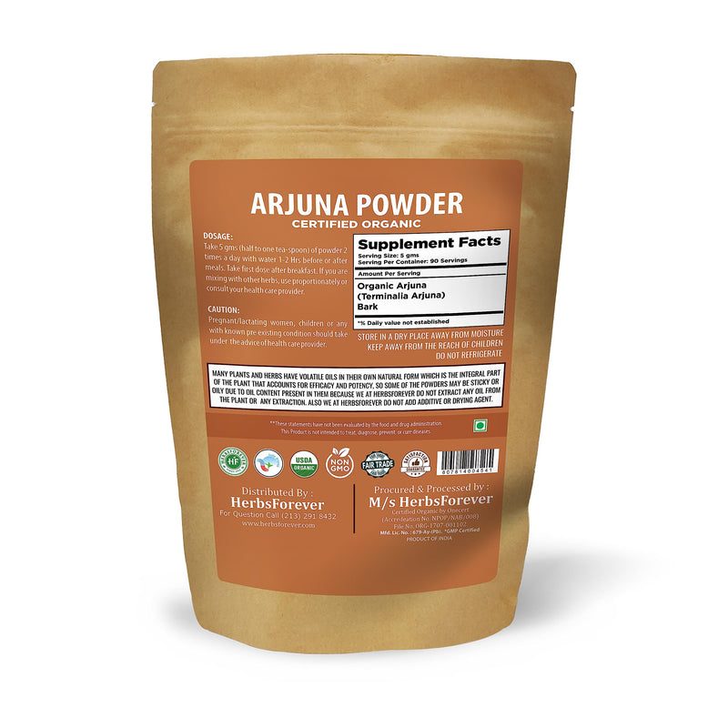 [Australia] - Arjuna Powder – Terminalia Arjuna – Non GMO, Organic, Vegan – 454 Gms 