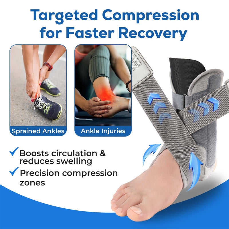 Adjustable Ankle Brace for Men & Women – Support for Sprained Ankle, Mild Sprains, Achilles & Sports | Lightweight Ankle Stabilizer for Injury Recovery & Active Lifestyles One Size（Pack of 1）